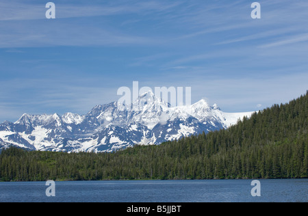 Scenic of Chugach Mountains, Prince William Sound, Alaska Stock Photo