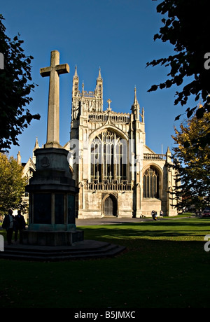 The West Front of Gloucester Cathedral, Gloucester, England. Stock Photo