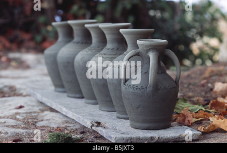 not fired pottery on Crete Greece Stock Photo