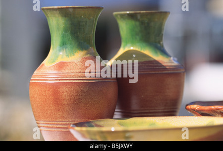 fired pottery on Crete Greece Stock Photo