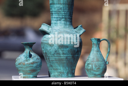 fired pottery on Crete Greece Stock Photo