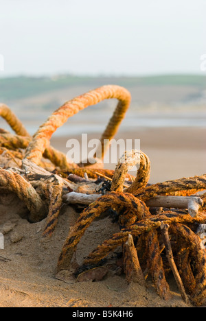Washed Up Rope rope washed up on the beach in the sand Stock Photo - Alamy