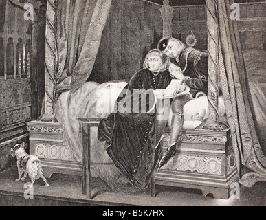 Edward V and Richard of Shrewsbury, Duke of York. The Little Princes in the Tower of London Stock Photo