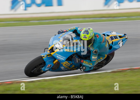 Australian Chris Vermuelen of Rizla Suzuki Motogp at 2008 Polini Malaysian Motorcycle Grand Prix Sepang Malaysia October 17 2008 Stock Photo