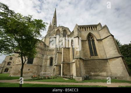 City of Norwich, England. The east elevation of Norwich Cathedral including the Choir School and St Luke’s Chapel. Stock Photo