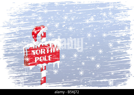 Happy Blizzard Christmas! Holiday illustration background Stock Photo