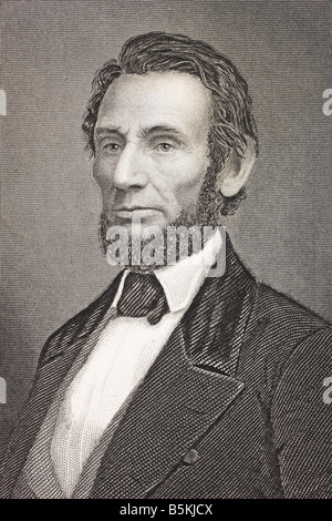 Abraham Lincoln, 1809 - 1865. 16th President of the United States. Stock Photo