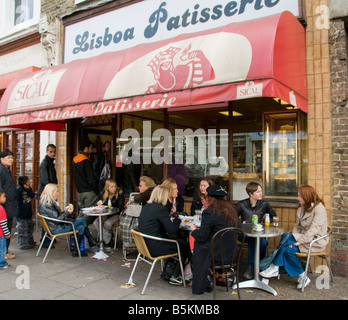 Lisboa Patisserie in Golborne Road London Stock Photo