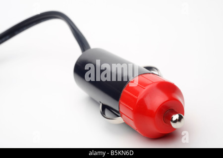 12 volt DC cigarette lighter power plug and cord Stock Photo