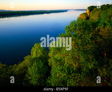 Mississippi sunrise Trail of Tears State Park Missouri Stock Photo