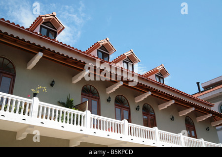 Renovated building at Panama City's Casco Antiguo or Casco Viejo. Stock Photo