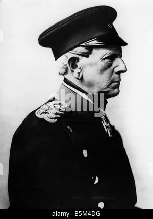 Moltke, Helmuth Karl von, 26.10.1800 - 24.4.1891, Prussian general, Chief of General Staff 1858 - 1888, portrait, circa 1870, , Stock Photo