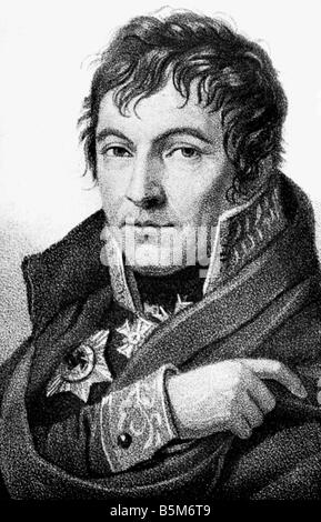 Scharnhorst, Gerhard von, 12.11 1755 - 28.6.1813, Prussian general, portrait, lithograph, 19th century, , Stock Photo