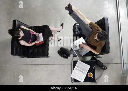 Businessman with personal assistant Stock Photo