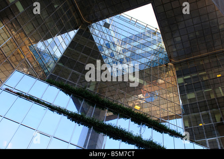 Reflections in Number 1 London Bridge building, London, UK Stock Photo
