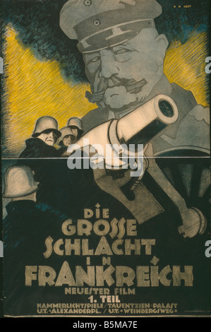 2 G55 P1 1918 83 WWI The Great Battle Film Poster History World War I Propaganda Die Grosse Schlacht in Frankreich Neuester Film Stock Photo