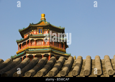 Tower of The Fragrance of The Buddha Summer Palace Beijing China Stock Photo