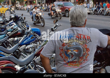 Republic of Texas Biker Rally at W 6th Street in Austin Texas USA Stock Photo