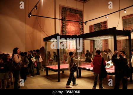 Turkish schoolchildren visiting the Museum for Turkish and Islamic Art in Istanbul, Turkey Stock Photo