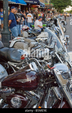 Republic of Texas Biker Rally at W 6th Street in Austin Texas USA Stock Photo