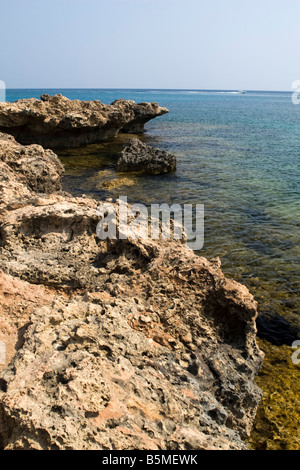 Agia Napa Cyprus coral coast line view Stock Photo