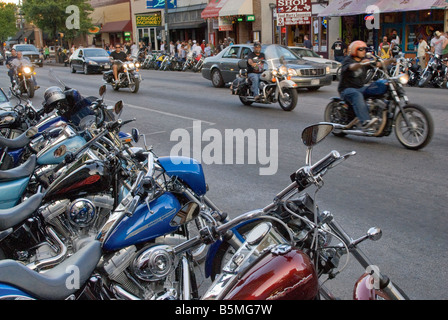 Republic of Texas Biker Rally at W 6th Street in Austin Texas USA Stock Photo