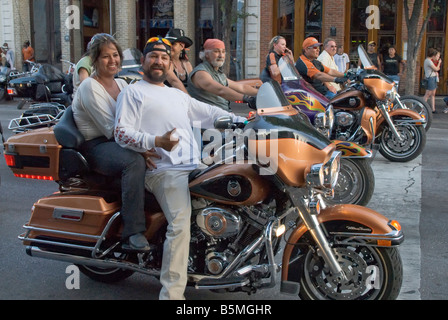 Republic of Texas Biker Rally at W 6th Street in Austin Texas USA Stock Photo