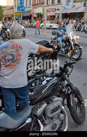 Republic of Texas Biker Rally at W 6th Street in Austin Texas USA Stock Photo