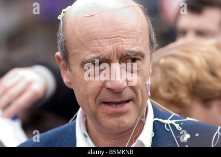 alain juppé, mayor of bordeaux, during carnival festival, bordeaux, france Stock Photo