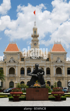 Ornate facade of the People's Committee Building, Ho Chi Minh City Stock Photo