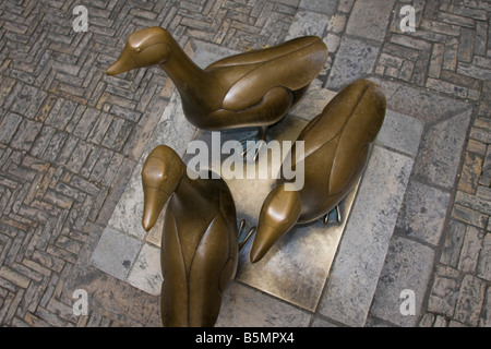 Bronze statues of geese. sarlat, perigord Dordogne France. Horizontal.  87306 Sarlat Stock Photo