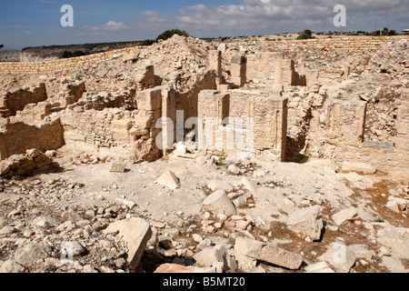 ruins of a roman private house also known as earthquake house after it was destroyed around 365AD kourion cyprus mediterranean Stock Photo