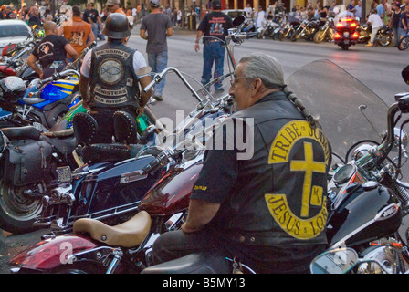 Republic of Texas Biker Rally at W 6th Street in Austin Texas USA Stock Photo