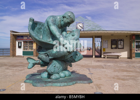 Sculpture, at Deal pier, Kent Stock Photo