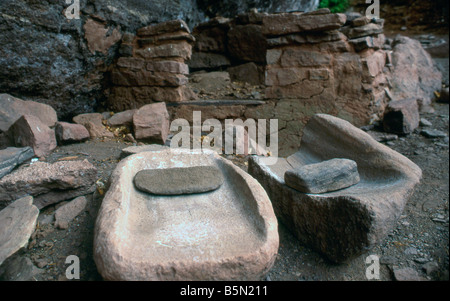 Mano and metate Clear Creek Trail Grand Canyon National Park Arizona USA Stock Photo