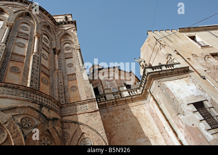 Exterior of Apse and Treasury Monreale Cathedral, Sicily Stock Photo