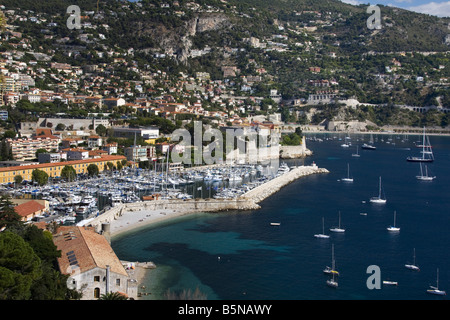 South France Cote d Azur Villefranche sur mer yachting port Stock Photo