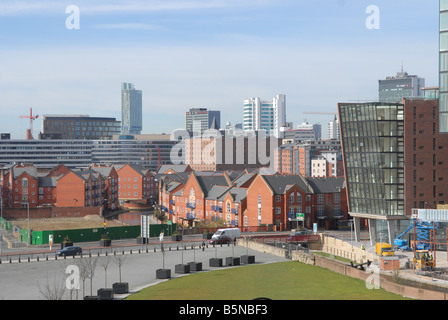 New apartments emerging over the city skyline in Manchester Stock Photo