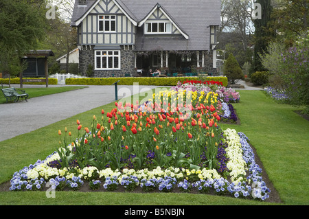 Botanic Gardens and Curators House Restaurant Christchurch South Island New Zealand Stock Photo