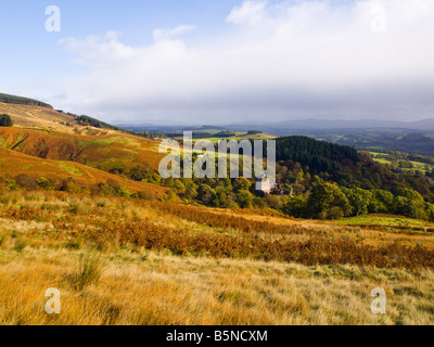 The Ochil hills in Autumn above Castle Campbell Scotland Stock Photo