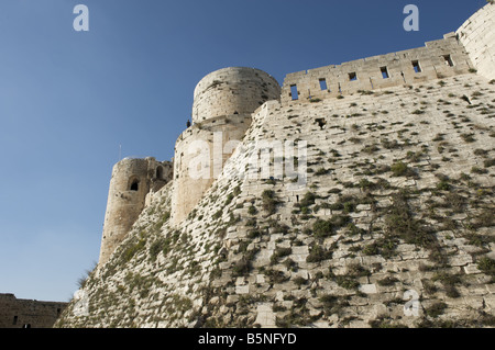 Krak Des Chevaliers, Qalaat Al Hosn, Crusader castle, Syria. Stock Photo