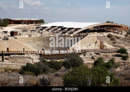 the roman amphitheater at kourion cyprus mediterranean Stock Photo