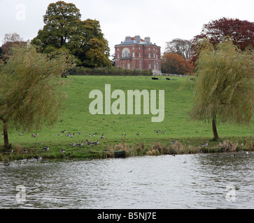 Barlaston Hall, an English Palladian country house in the village of Barlaston in Staffordshire 5 miles south of Stoke-on-Trent Stock Photo