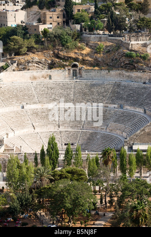 ROMAN AMPHITHEATER DOWNTOWN AMMAN JORDAN Stock Photo