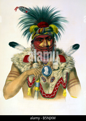 Indian Chief, native american, portrait Stock Photo