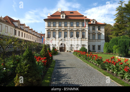 POLISH EMBASSY HRADCANY CASTLE DISTRICT PRAGUE CZECH REPUBLIC Stock Photo