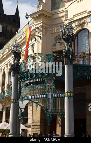 OBECNI DUM MUNICIPAL HOUSE NOVE MESTO  PRAGUE CZECH REPUBLIC Stock Photo