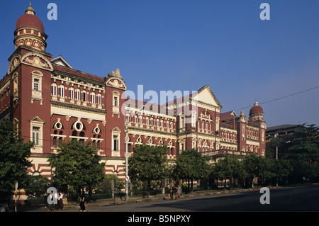 The colonial-style Supreme and High Court Building in central Rangoon or Yangon, Burma or Myanmar Stock Photo
