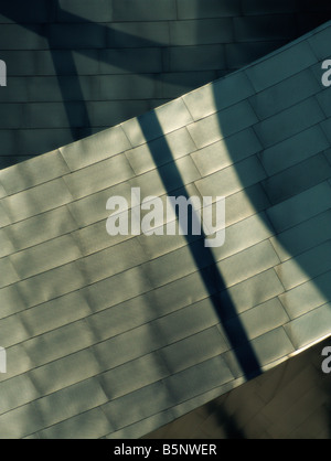 Detail of metallic architecture at Jay Pritzker Pavilion. Millennium Park. Chicago. Illinois. USA Stock Photo