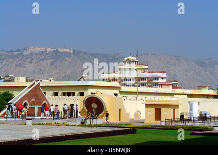 The Jantar Mantar royal observatory in Jaipur, India, built in the early 18th century by astronomer Maharaja Sawai Jai Singh, Stock Photo